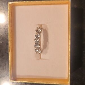 QVC Diamonique Epiphany Sparkling 100-Facet Ring
